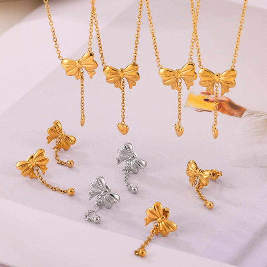 Acaban de llegar a Trendsi las camisetas de moda - Elegantes pendientes de lazo de acero de titanio