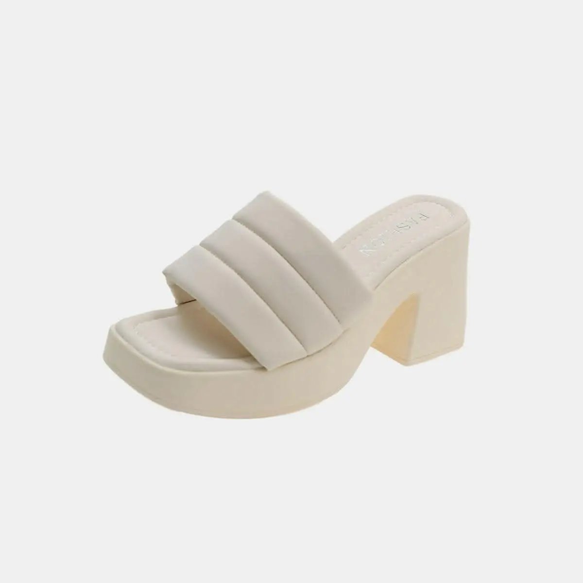 Trendsi Block Heel Sandals Ivory — All-Day Comfort