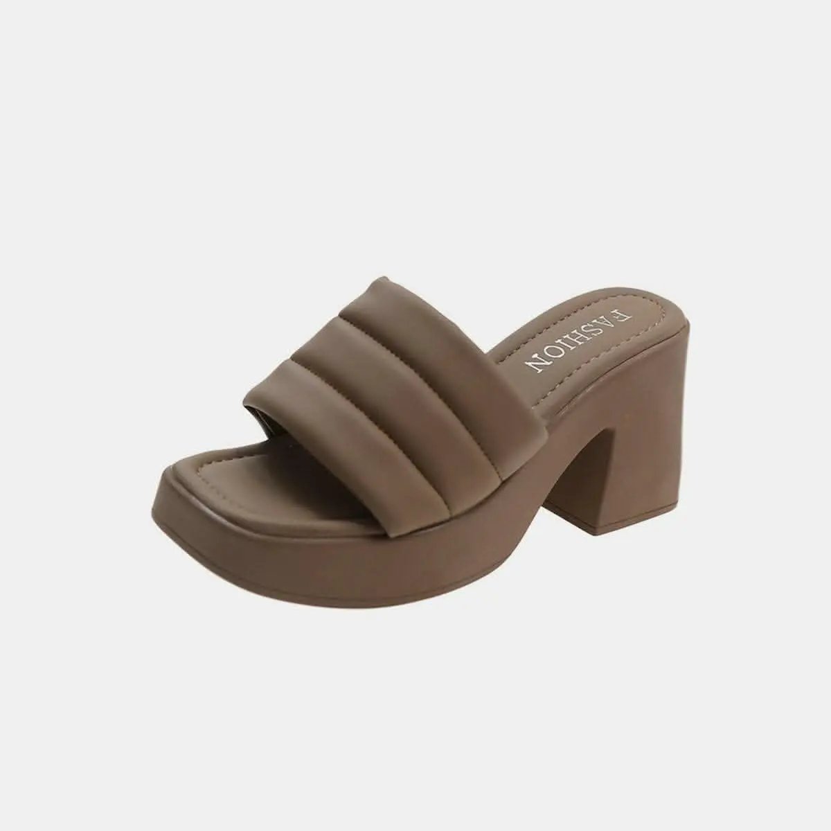 Trendsi Block Heel Sandals Ivory — All-Day Comfort