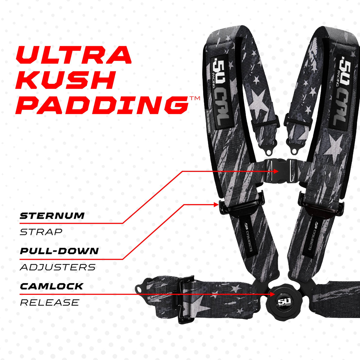 2" & 3" 4 point & 5 point Harness Camlock Racing Harness