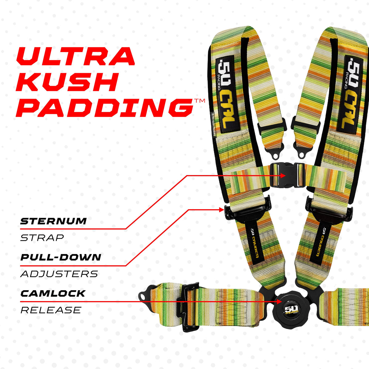 2" & 3" 4 point & 5 point Harness Camlock Racing Harness