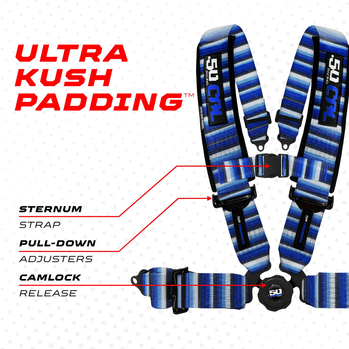 2" & 3" 4 point & 5 point Harness Camlock Racing Harness