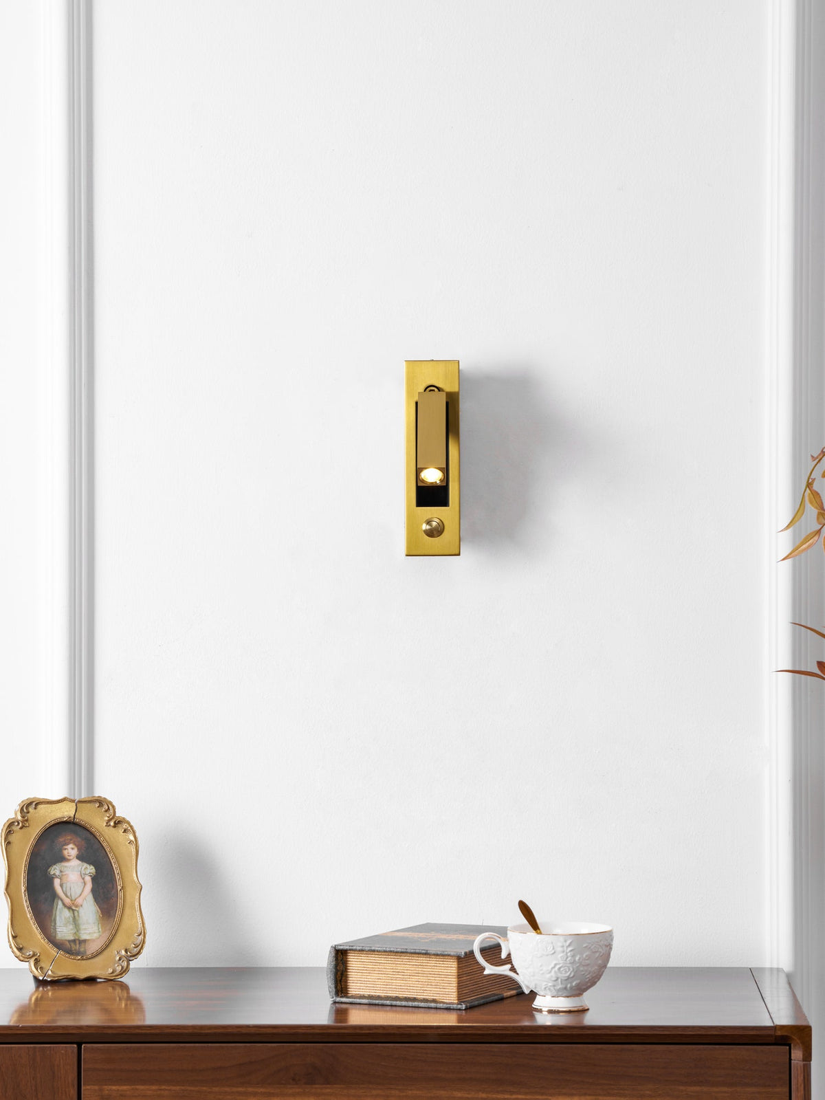Recessed Folding Bedside Wall Sconce with Warm LED | Flush Reading Light for Bedrooms