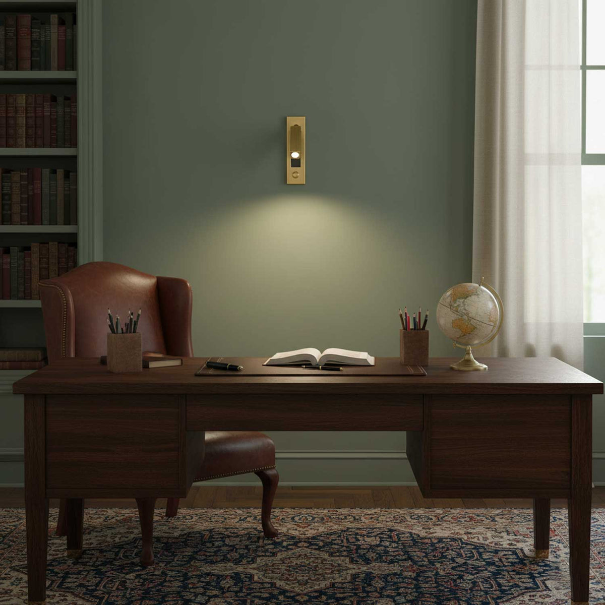 Recessed Folding Bedside Wall Sconce with Warm LED | Flush Reading Light for Bedrooms