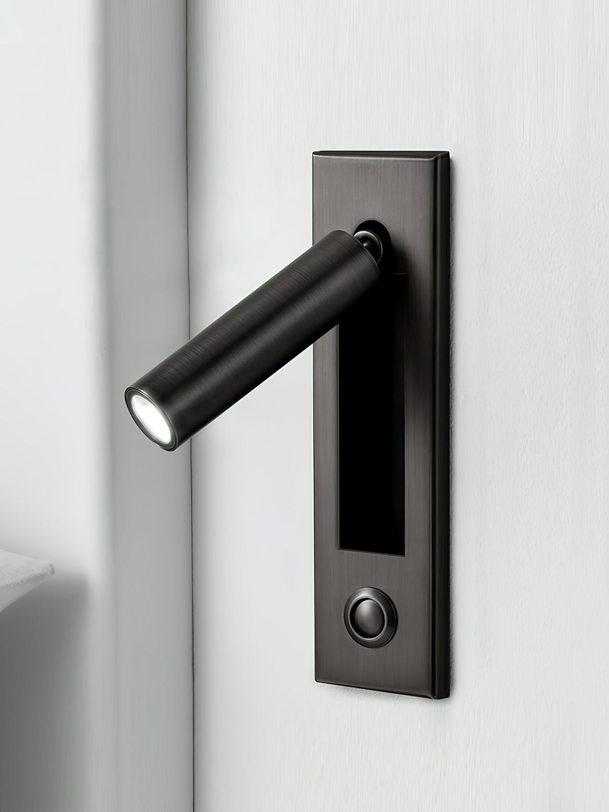 Recessed Folding Bedside Wall Sconce with Warm LED | Flush Reading Light for Bedrooms