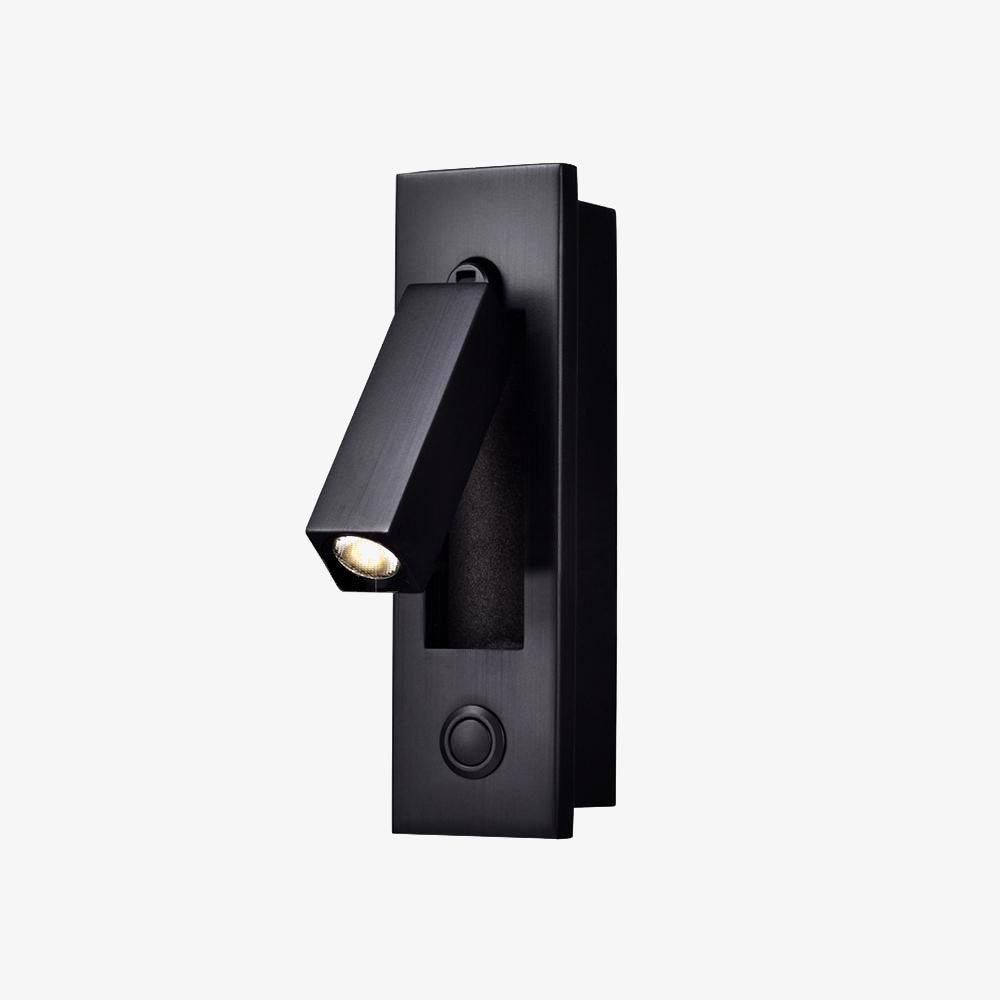 Recessed Folding Bedside Wall Sconce with Warm LED | Flush Reading Light for Bedrooms