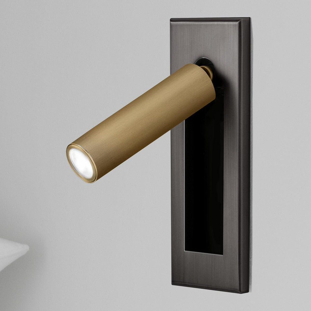 Recessed Folding Bedside Wall Sconce with Warm LED | Flush Reading Light for Bedrooms