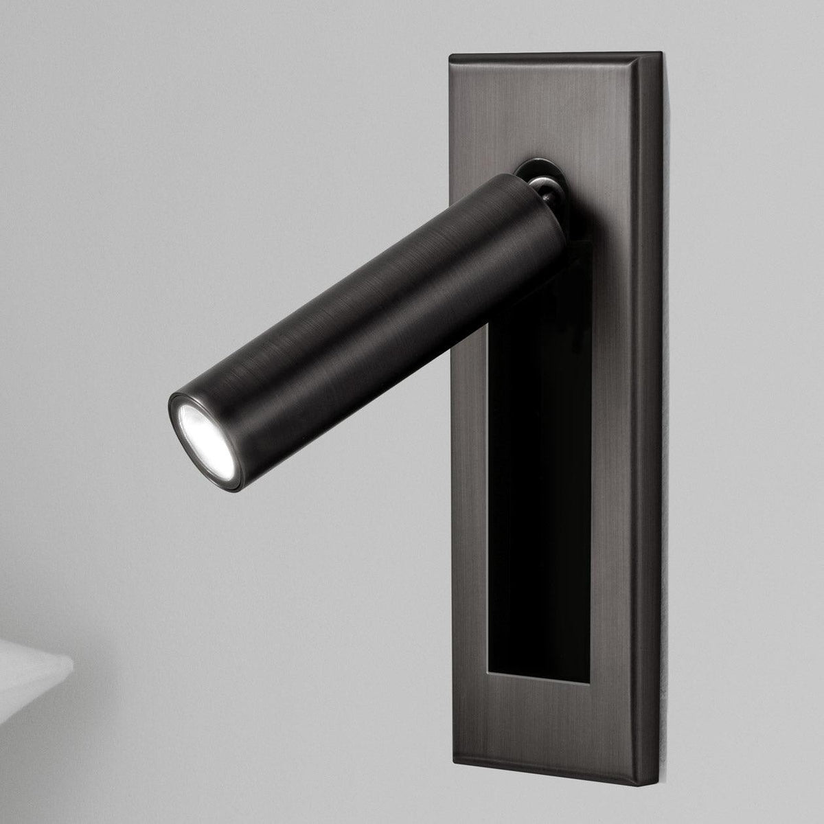 Recessed Folding Bedside Wall Sconce with Warm LED | Flush Reading Light for Bedrooms