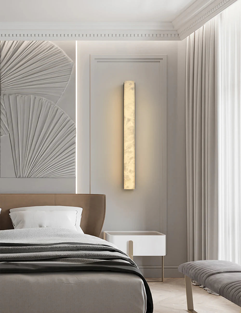 Lámpara de pared interior Emerson Alabaster