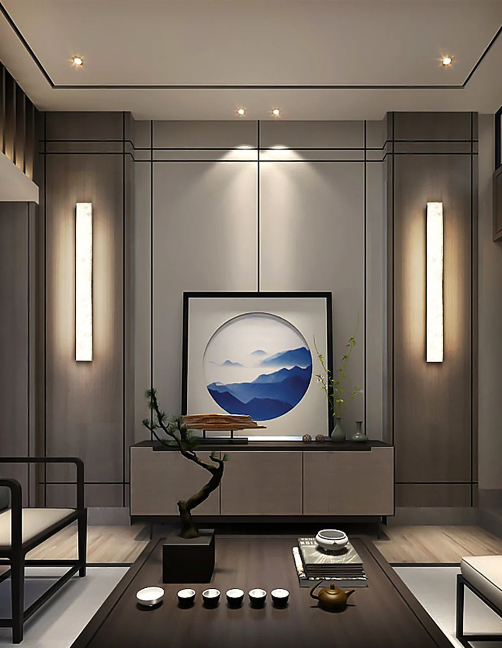 Lámpara de pared interior Emerson Alabaster