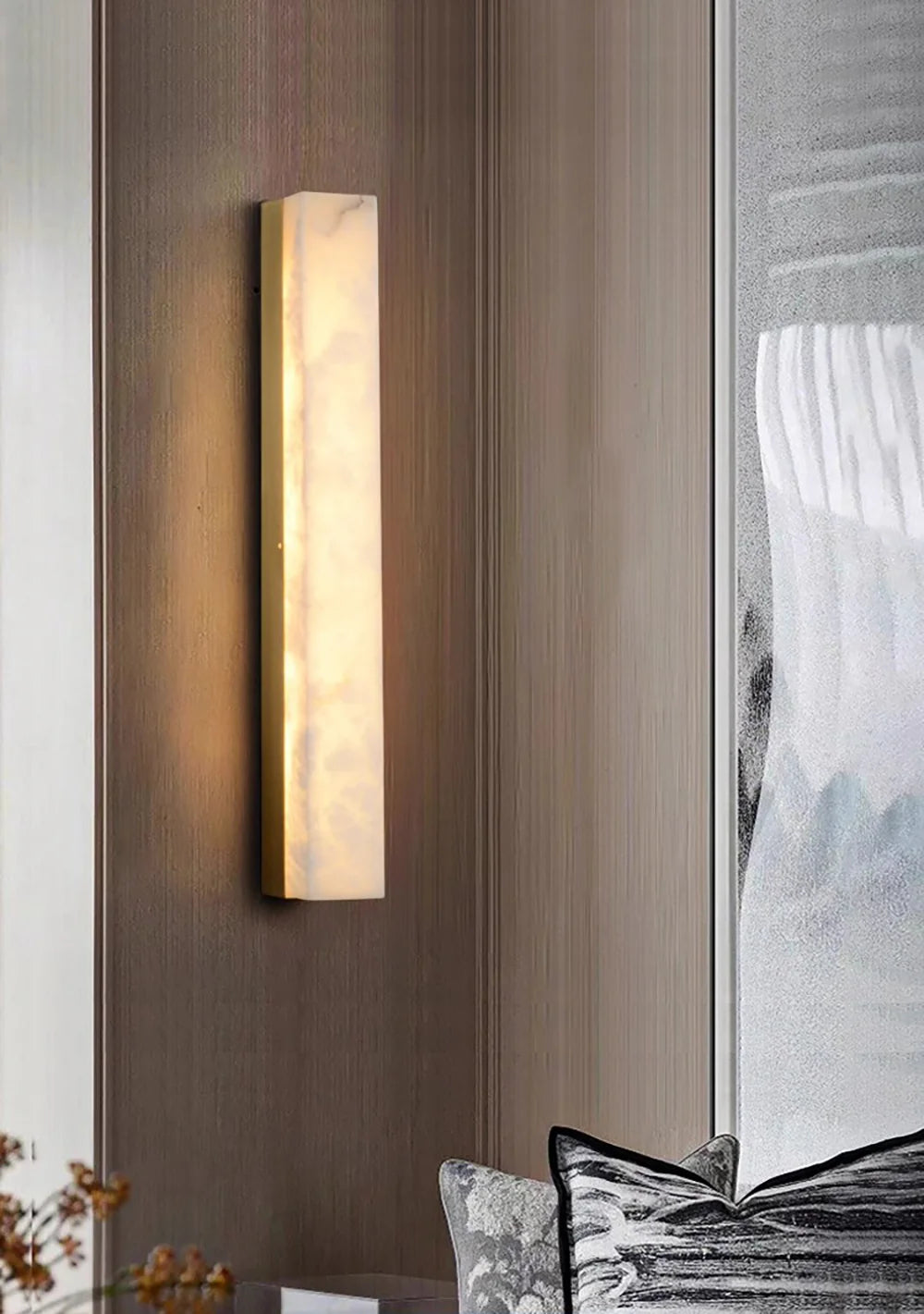 Lámpara de pared interior Emerson Alabaster