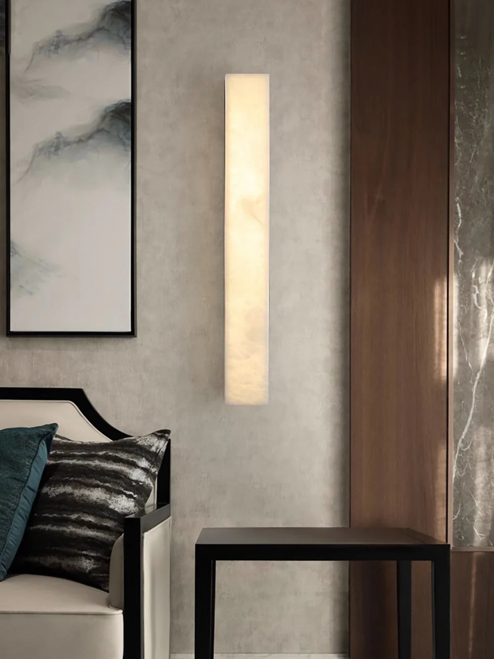 Lámpara de pared interior Emerson Alabaster