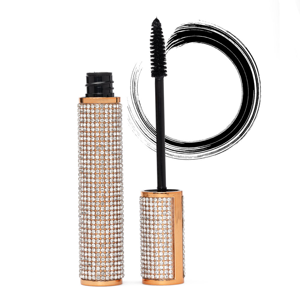 Mega Volume Vegan Mascara – Smudge-Proof with Handmade Diamond Case