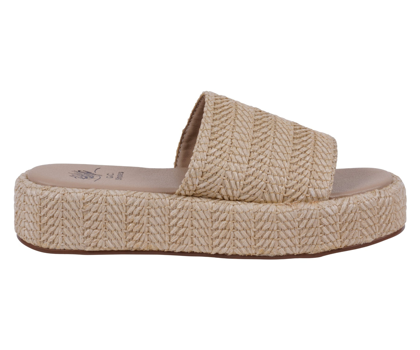 Sandalia de plataforma natural Evie para mujer