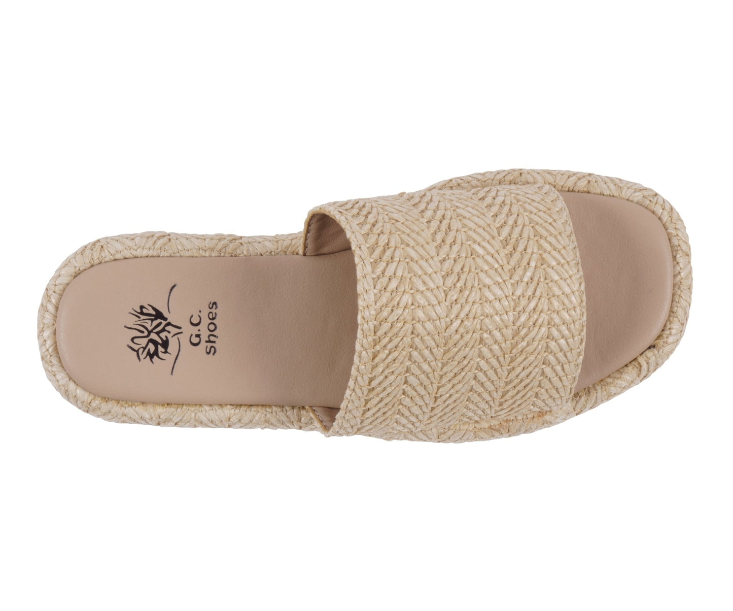 Sandalia de plataforma natural Evie para mujer