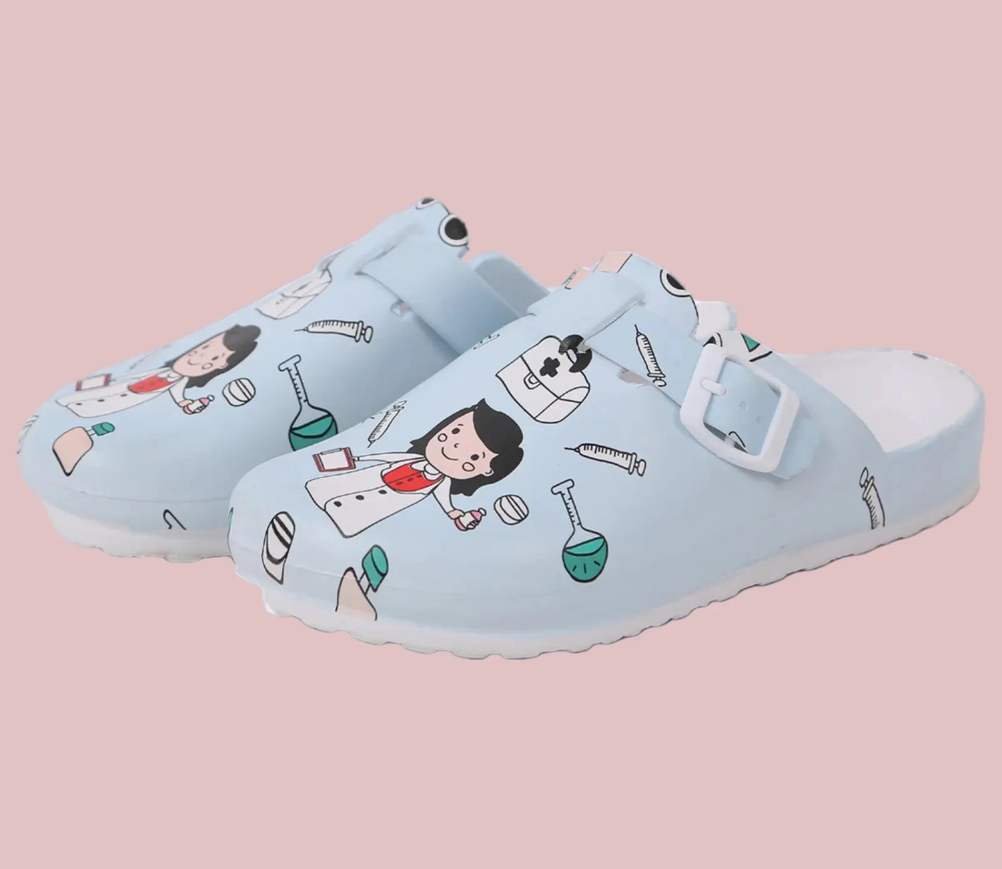 Zapatos de enfermera de dibujos animados para mujer