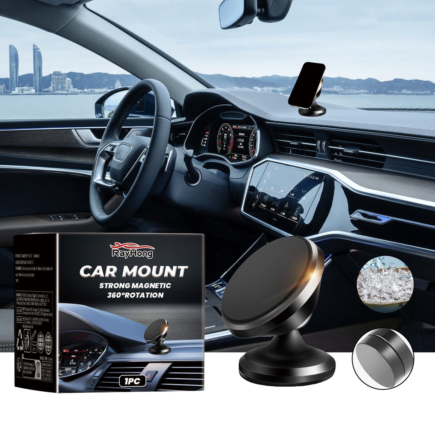 Car Stand New Magnetic Folding Mobile Phone Stand For Rotating Dashboard Navigation For Cars