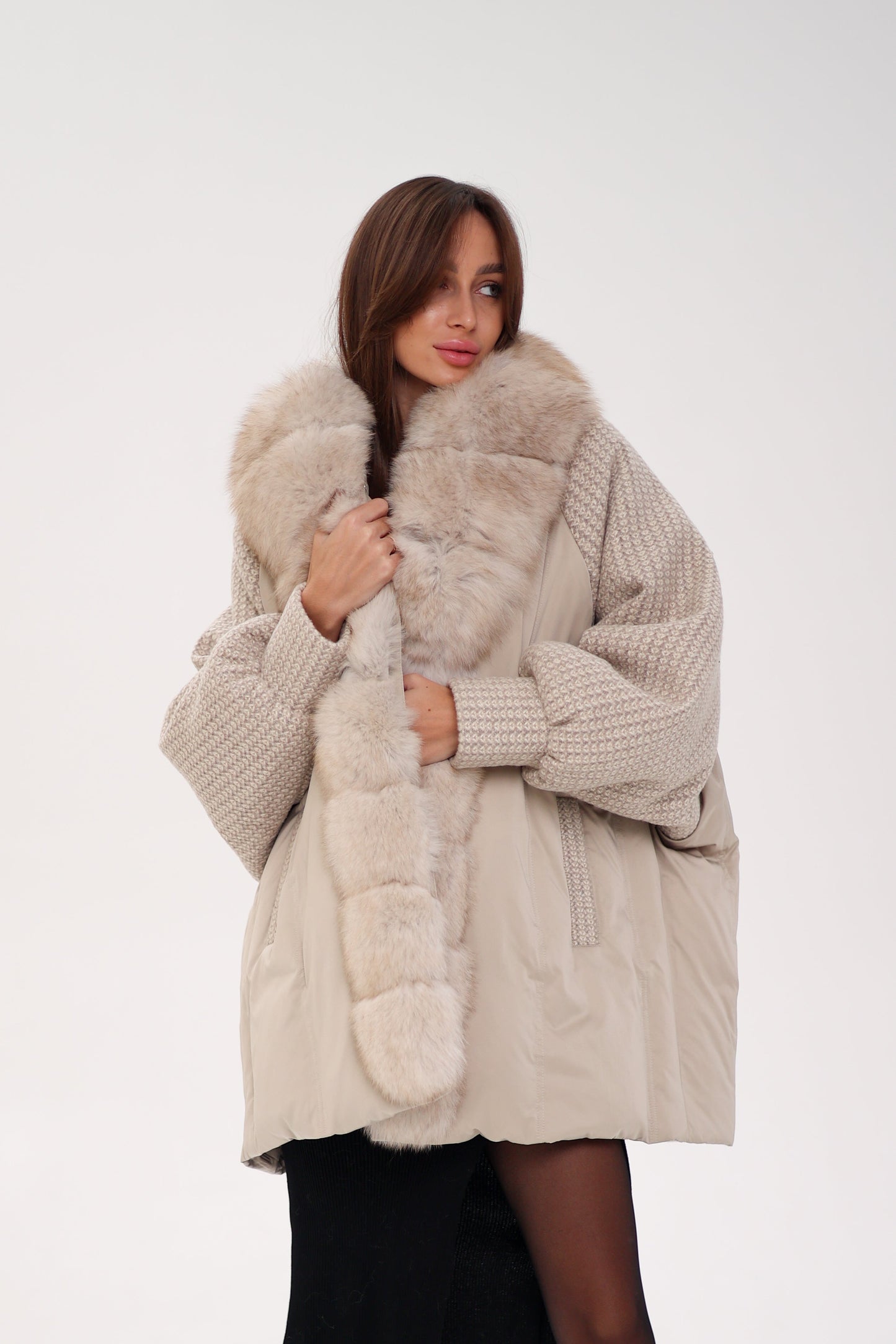Abrigo de plumón Genuine Polar Fox Boucle