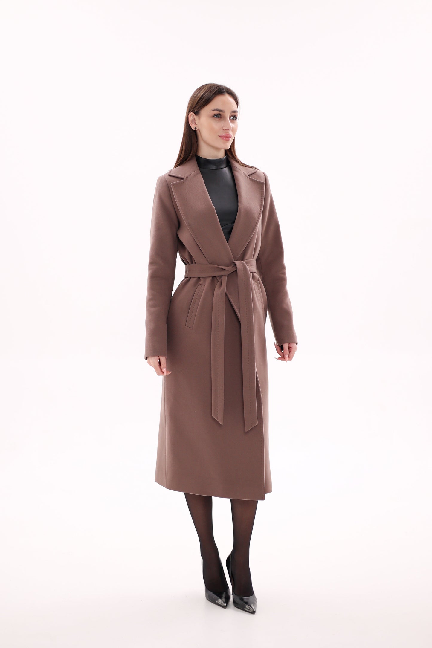 Gabardina clásica Harrington envolvente en Moca Mousse