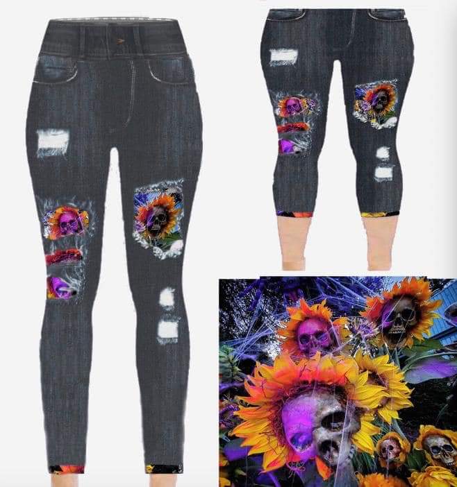 Leggings - Floral Calavera (TC)