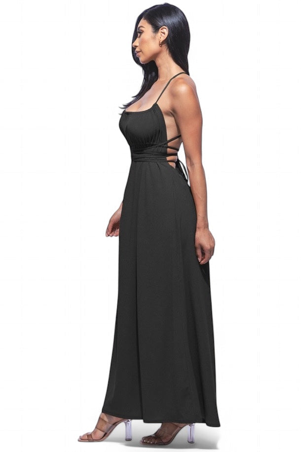 Vestido largo con abertura lateral