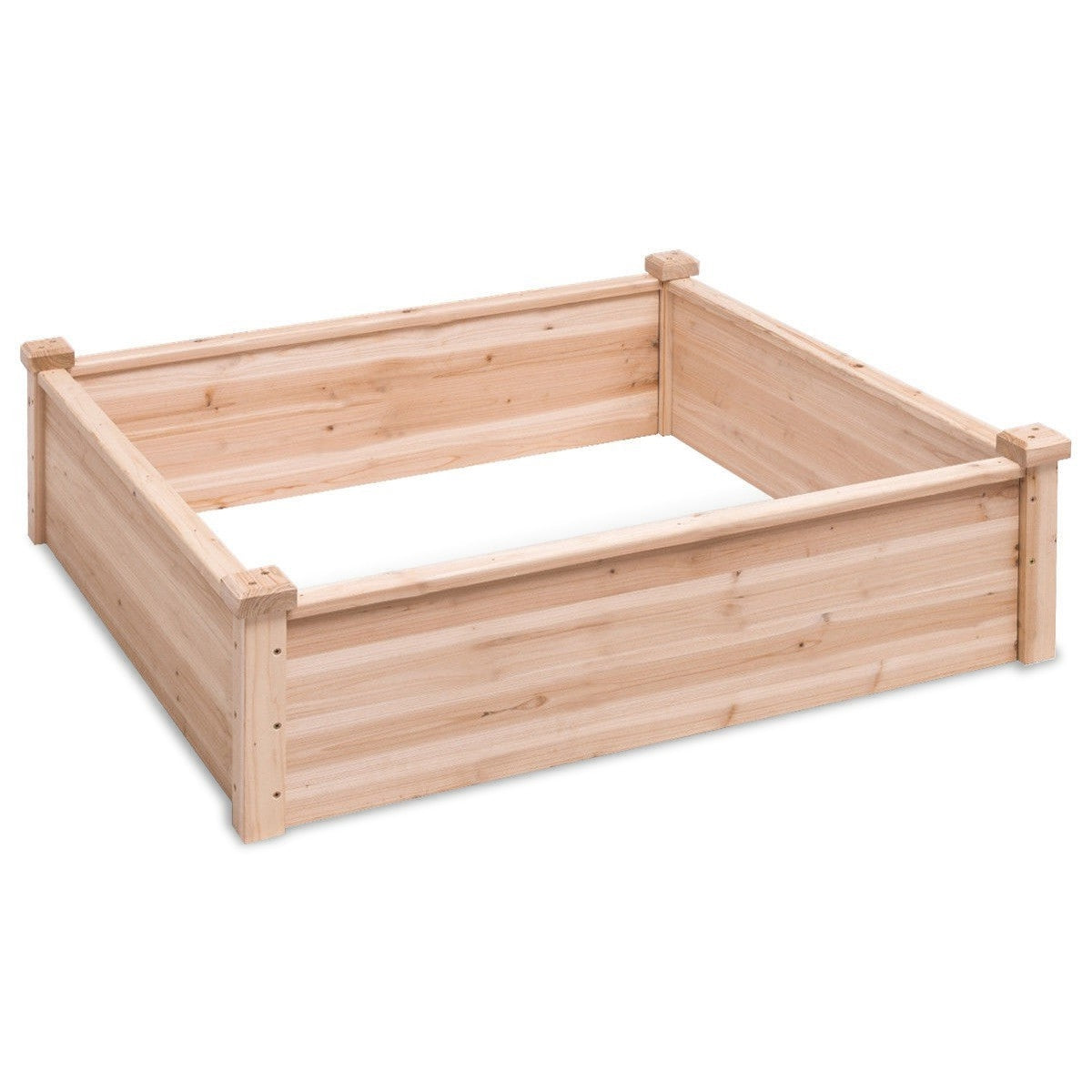 Macetero elevado de madera de abeto maciza de 100 cm x 100 cm