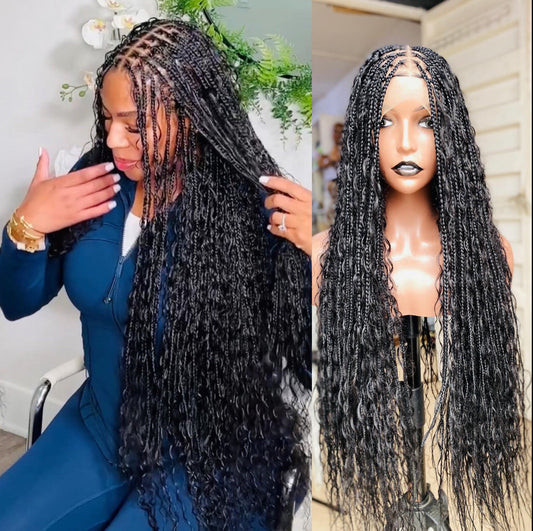 Trenzas boho de cabello humano