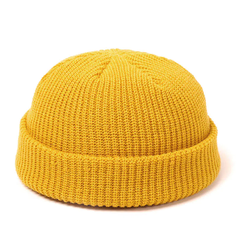 Plain Color Knit Beanie for Men and Women Winter
