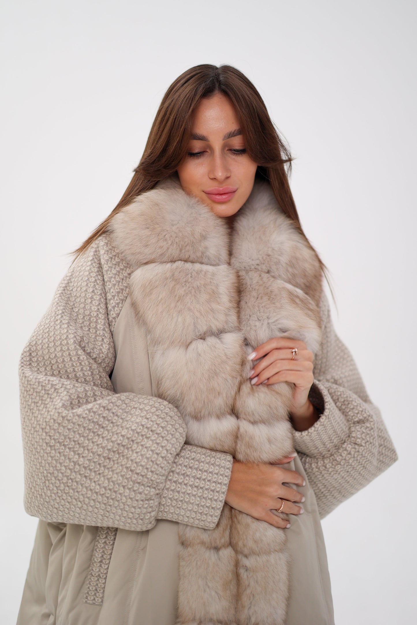 Abrigo de plumón Genuine Polar Fox Boucle