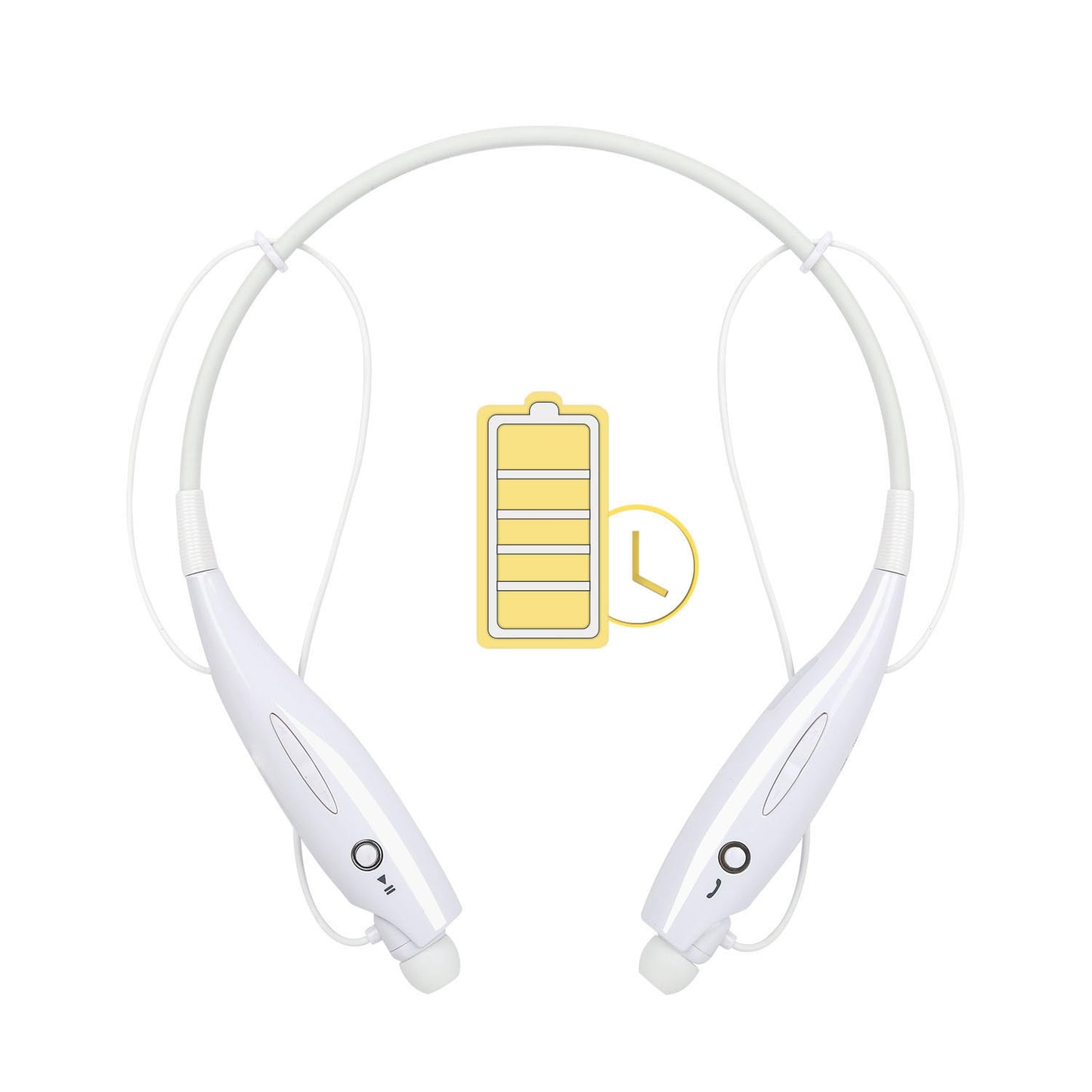 Wireless Bluetooth 4.0 Neckband Headphones with Mic � Noise Cancelling, Vibration Alert, Magnetic Earbuds, 6H Playtime