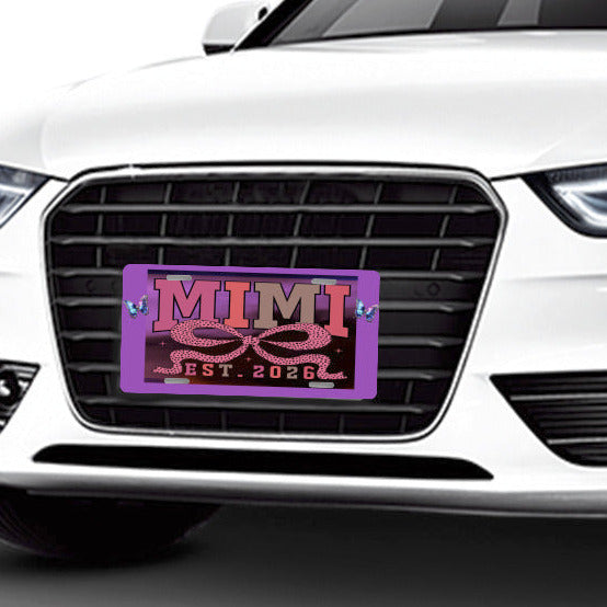 Mimi Established 2026 Aluminum Vanity License PLate Auto Accessory