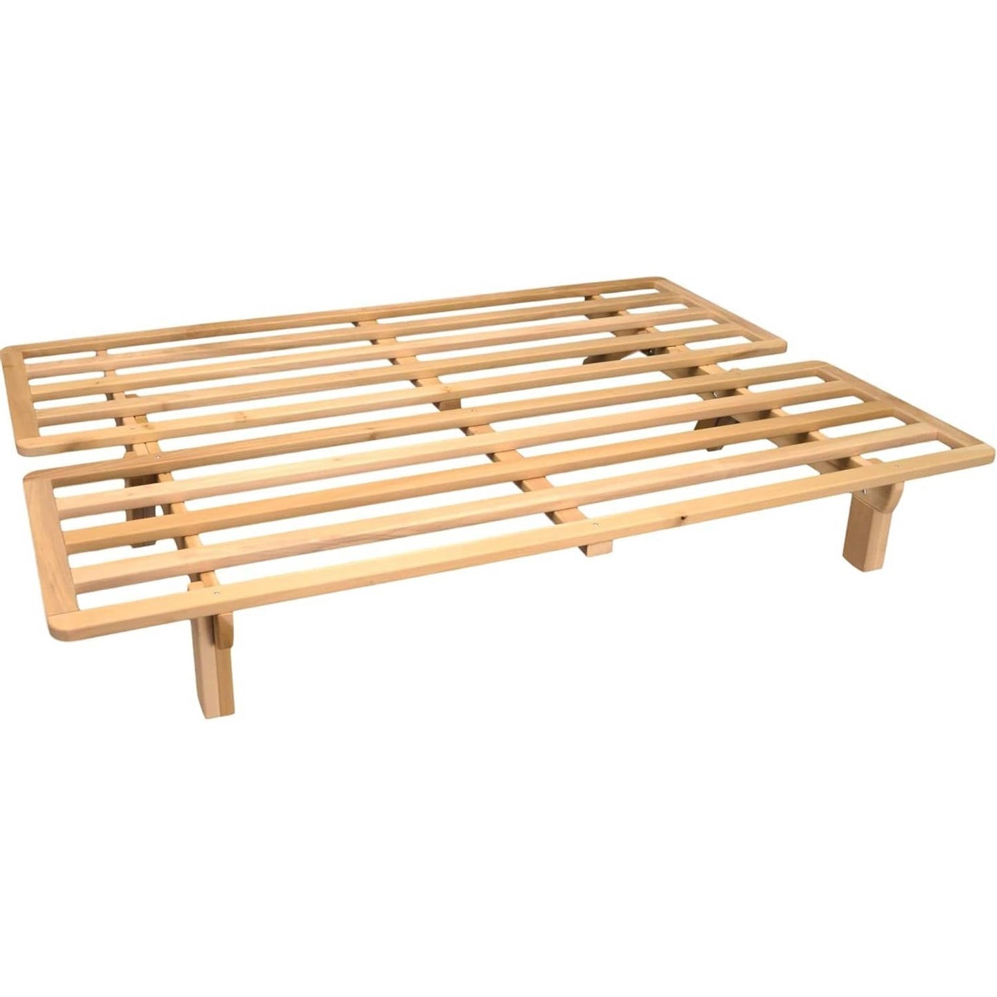 Marco de sofá cama de futón de madera maciza tamaño matrimonial - Hecho en EE. UU.