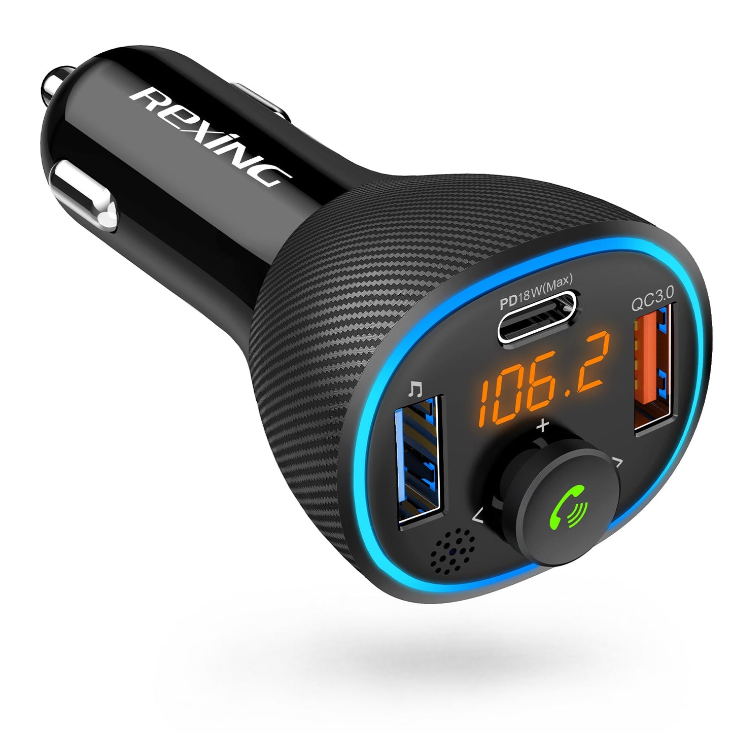 Cargador de coche con transmisor FM Rexing FM3 con Bluetooth 5.0