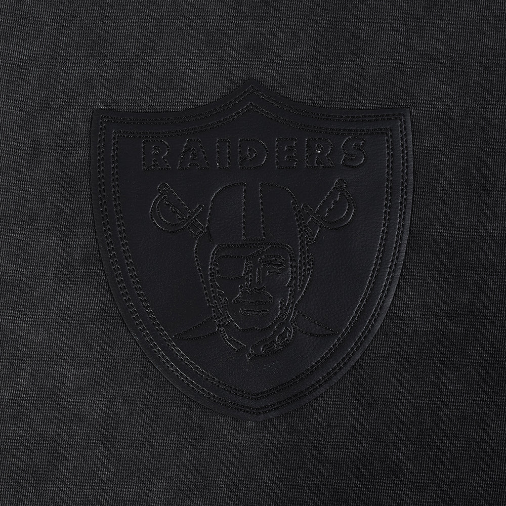 Camiseta Pro Standard Raiders con Logotipo Estampado - Negro Lavado