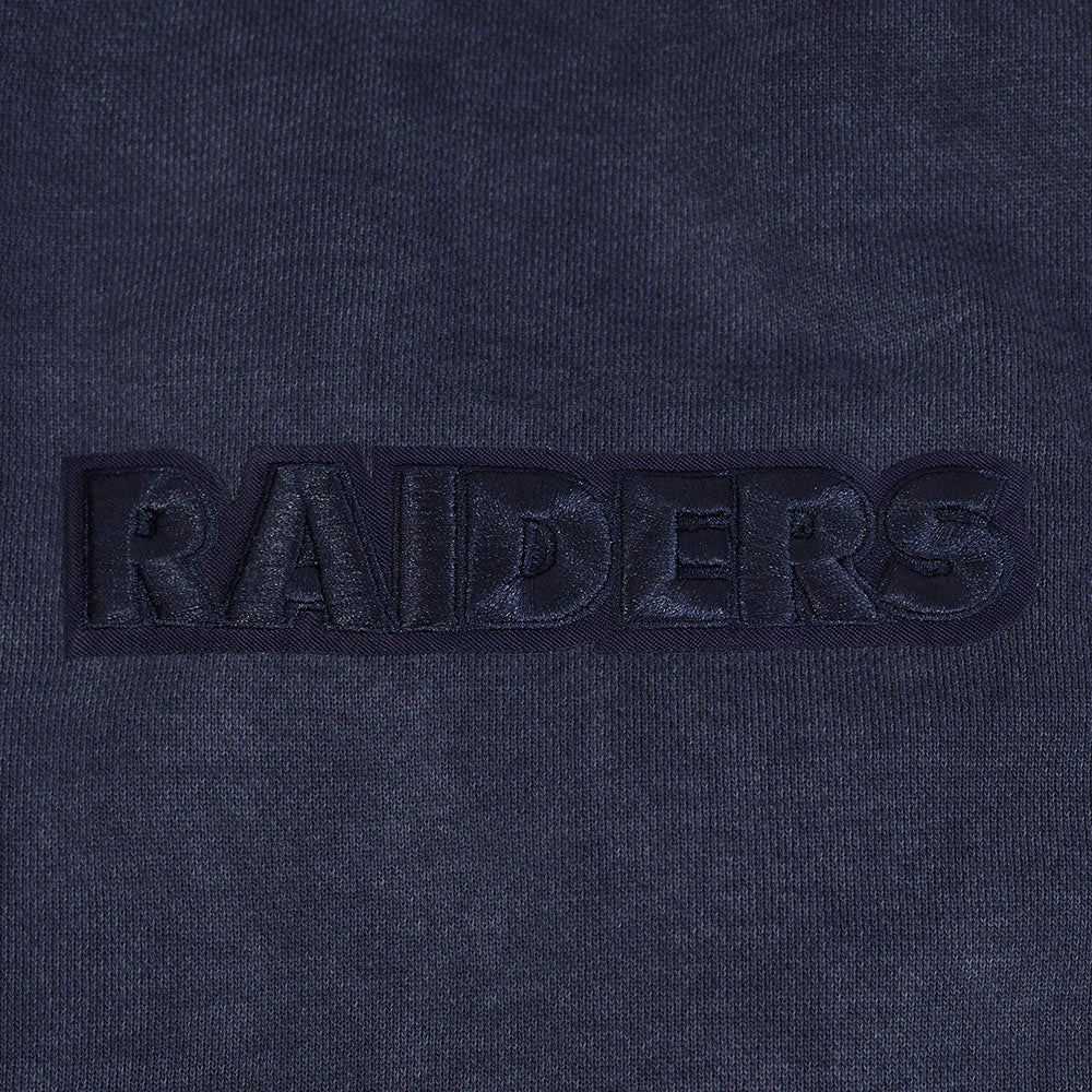 Sudadera con capucha Pro Standard Raiders Washed Enzyme con hombros caídos - Azul marino