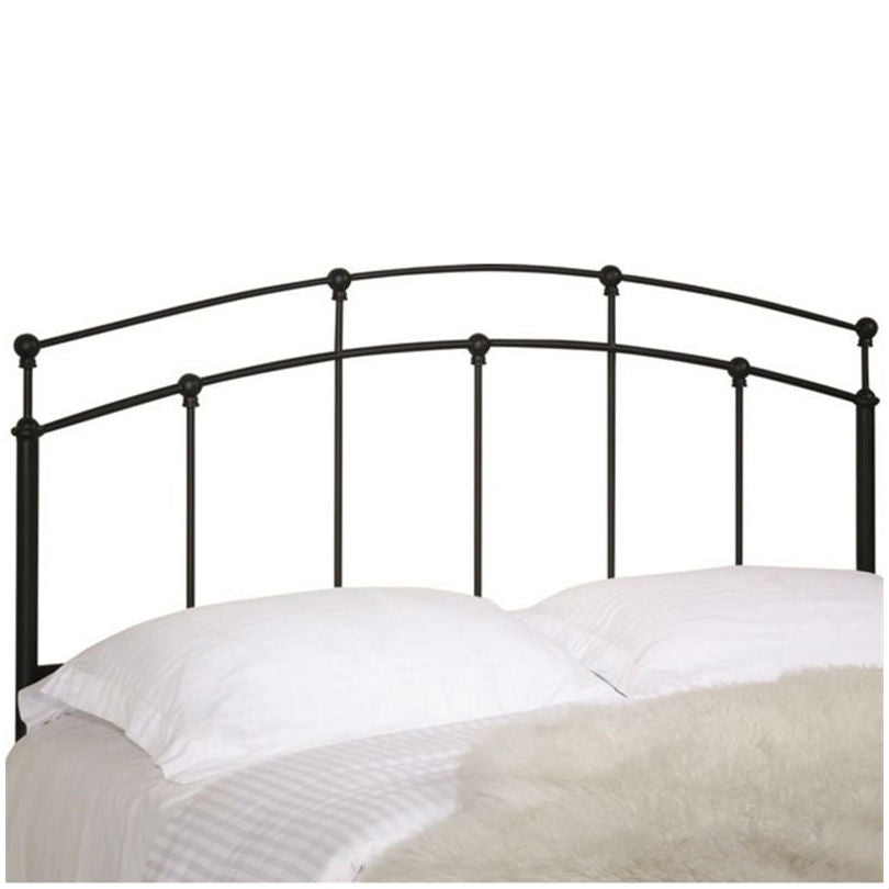 Cabecero arqueado de metal negro para cama de matrimonio / Queen