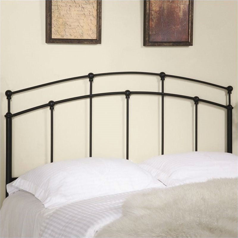 Cabecero arqueado de metal negro para cama de matrimonio / Queen