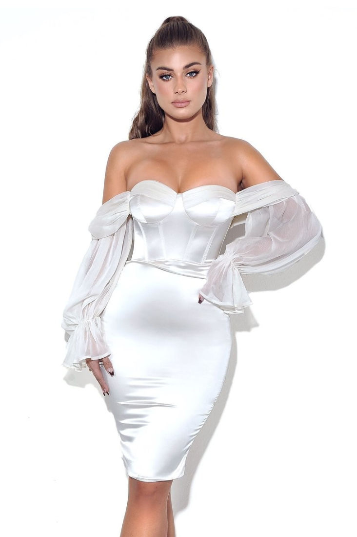 Vestido Lydia Escote Bardot - Miss Circle