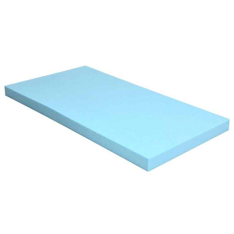 Cubrecolchón de espuma con infusión de gel de 3 pulgadas de grosor, tamaño completo, en azul claro