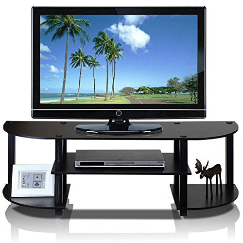 Mueble de TV/Centro de entretenimiento color Espresso y Negro - Para televisores de hasta 42 pulgadas