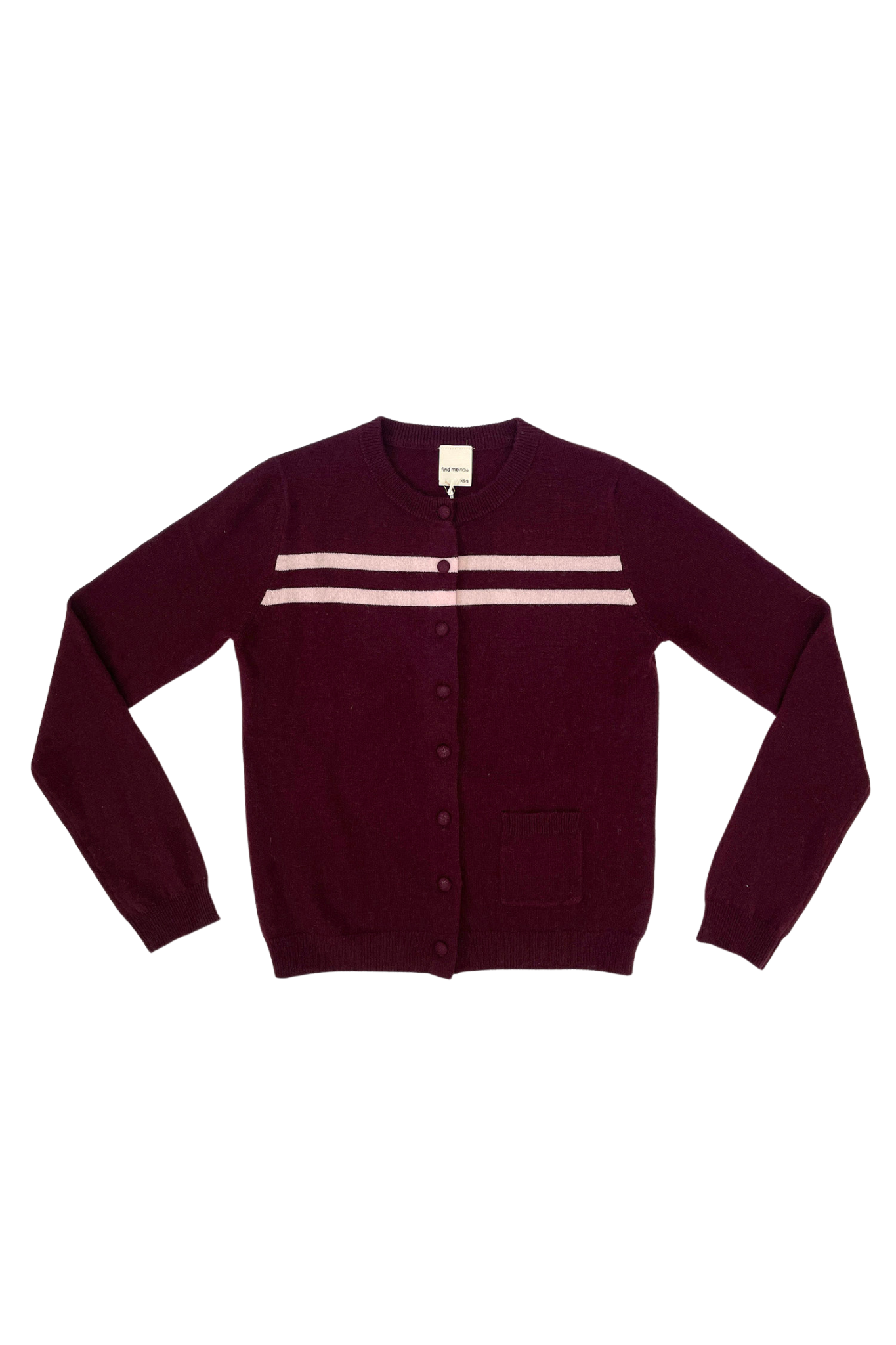 Cashmere Wool Stripe Cardigan