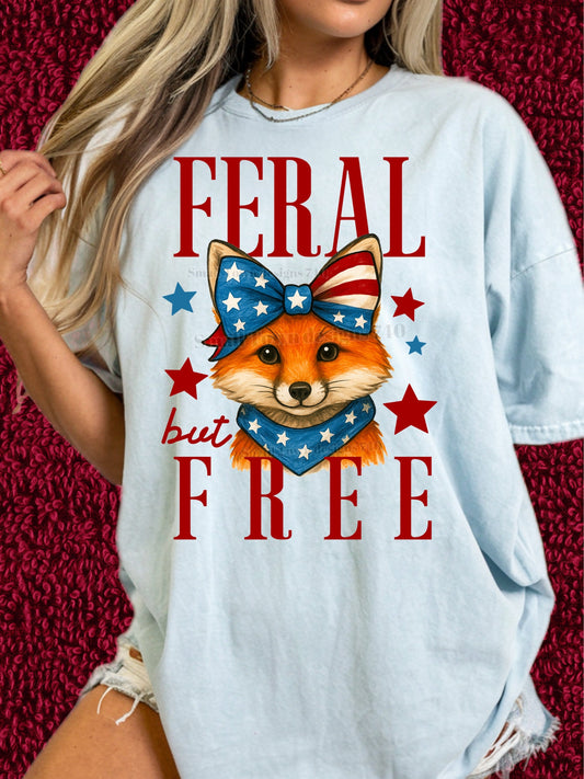 Camisa de zorro salvaje pero libre