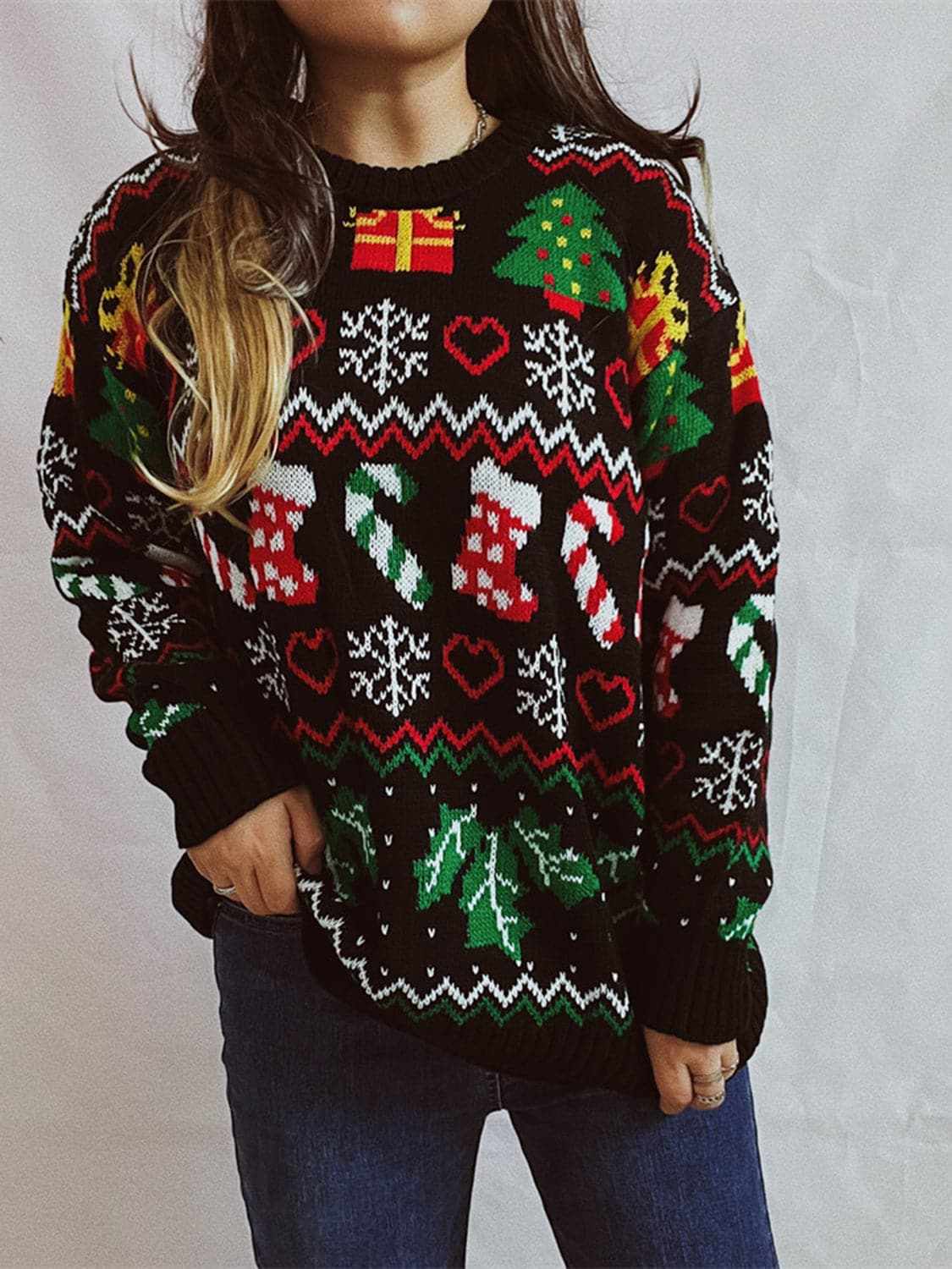 Sweaters Trendsi Festive Holiday Sweater - Cozy Fit