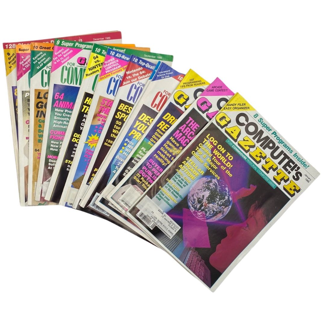 Revista Compute's Gazette de 1989 (números atrasados) C64 C128 VIC-20 Commodore 64