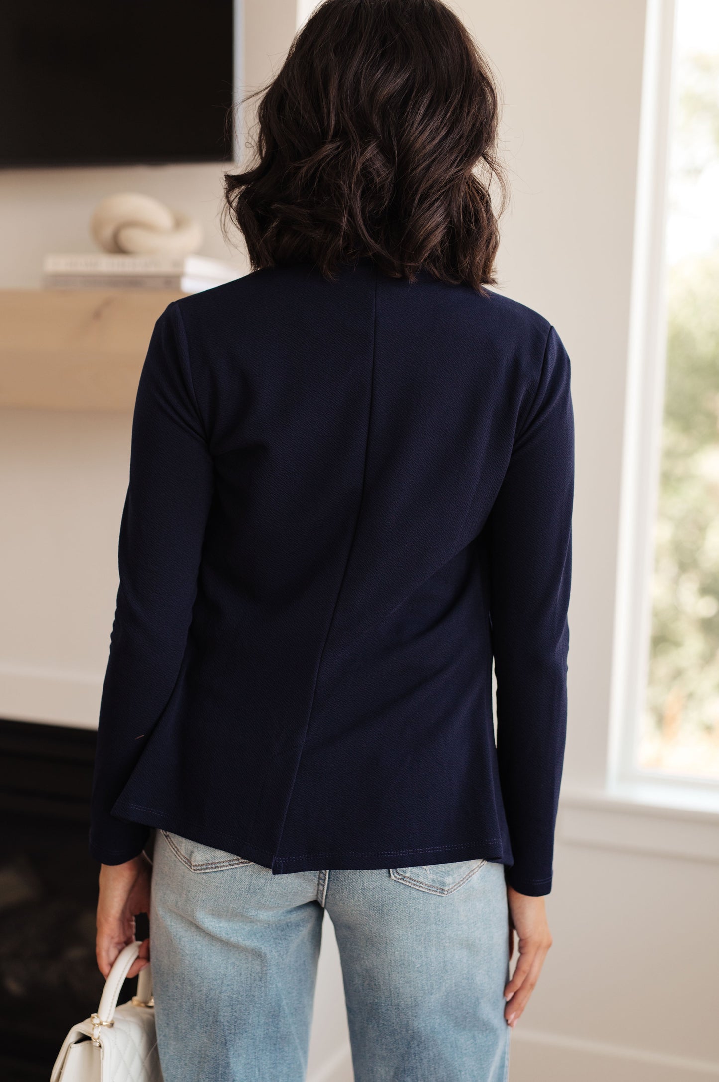 Blazer entallado azul marino