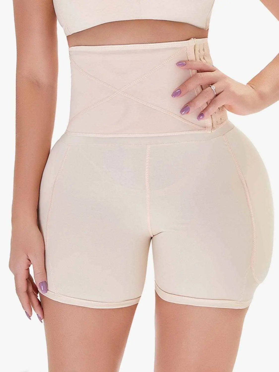 Trendsi Shaping Shorts Women's Everyday Wear Body Shaper High Waist Hook Closure