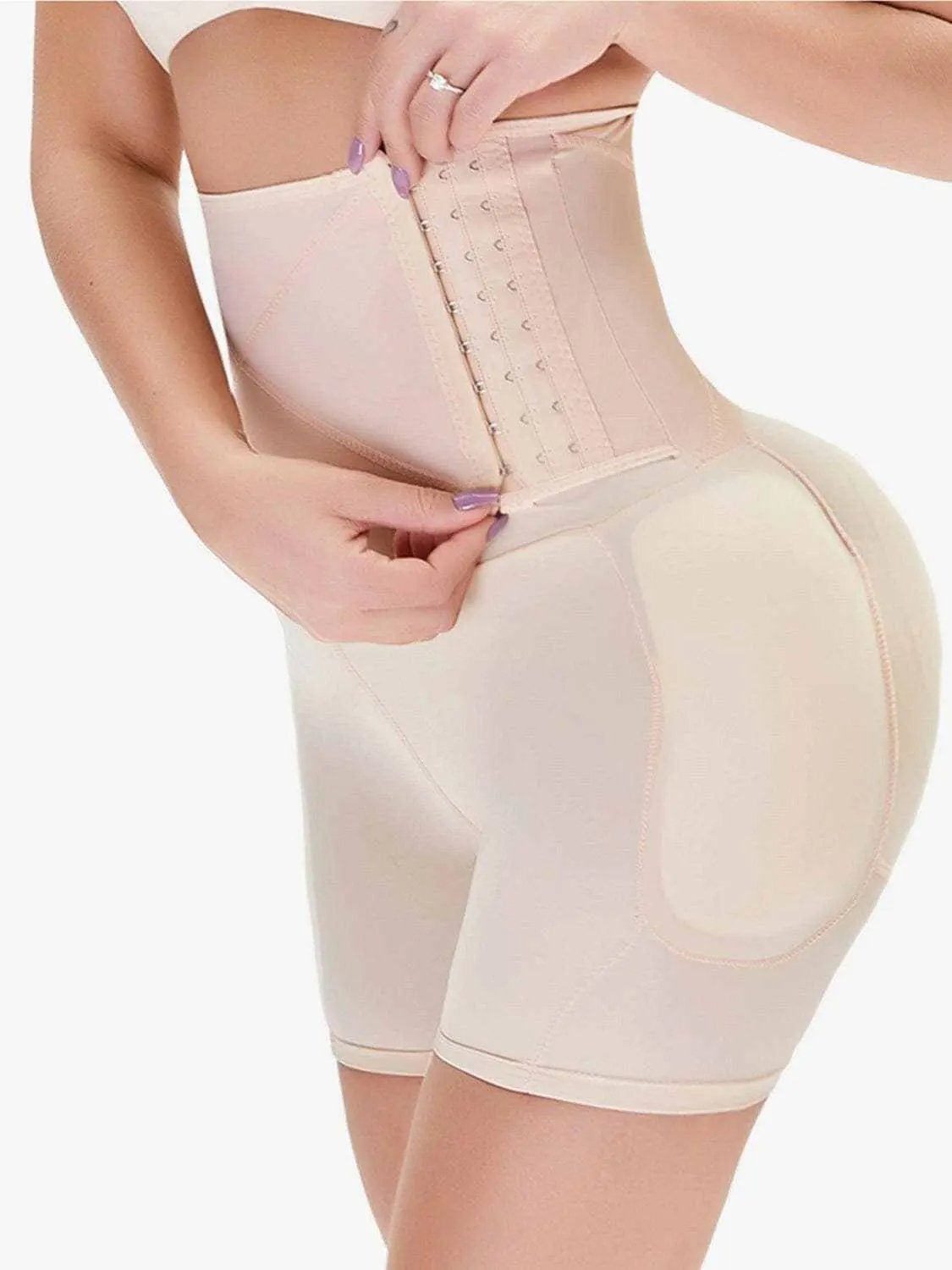 Trendsi Shaping Shorts Women's Everyday Wear Body Shaper High Waist Hook Closure