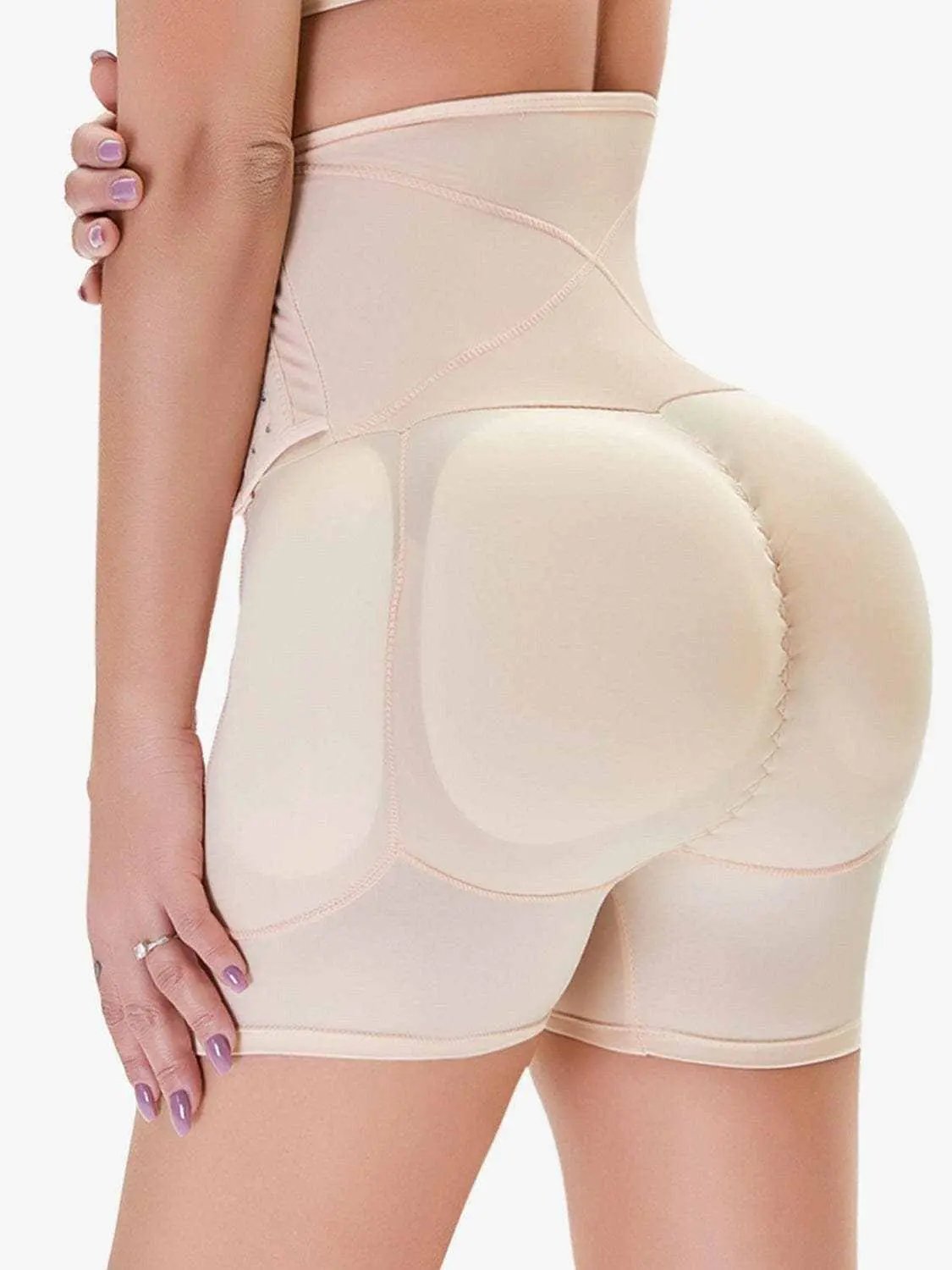 Trendsi Shaping Shorts Women's Everyday Wear Body Shaper High Waist Hook Closure