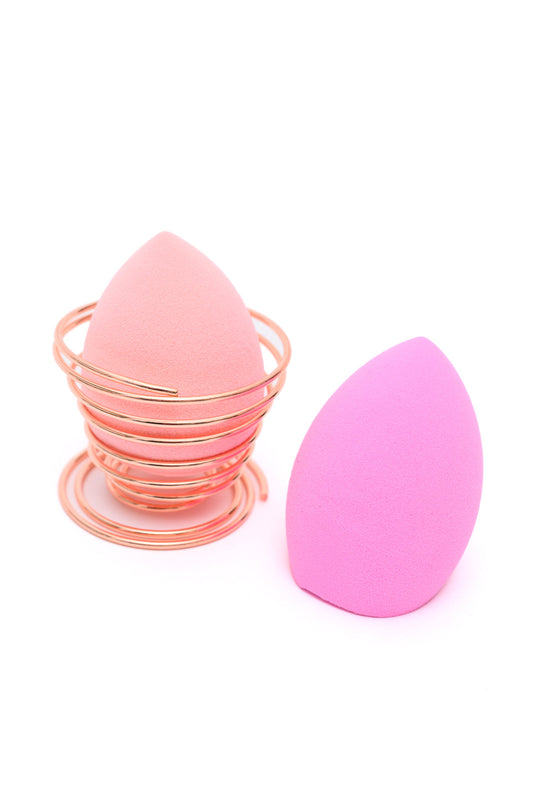 Set de esponjas de maquillaje Flawless Finish en rosa