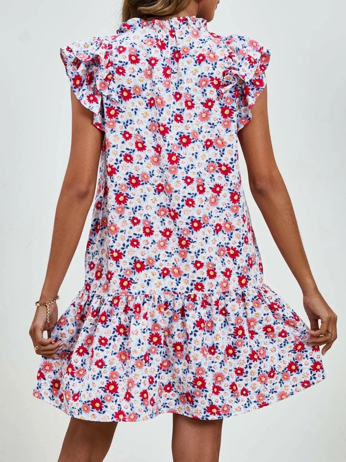Dresses Trendsi swimwear - Floral Cap Sleeve Mini Dress